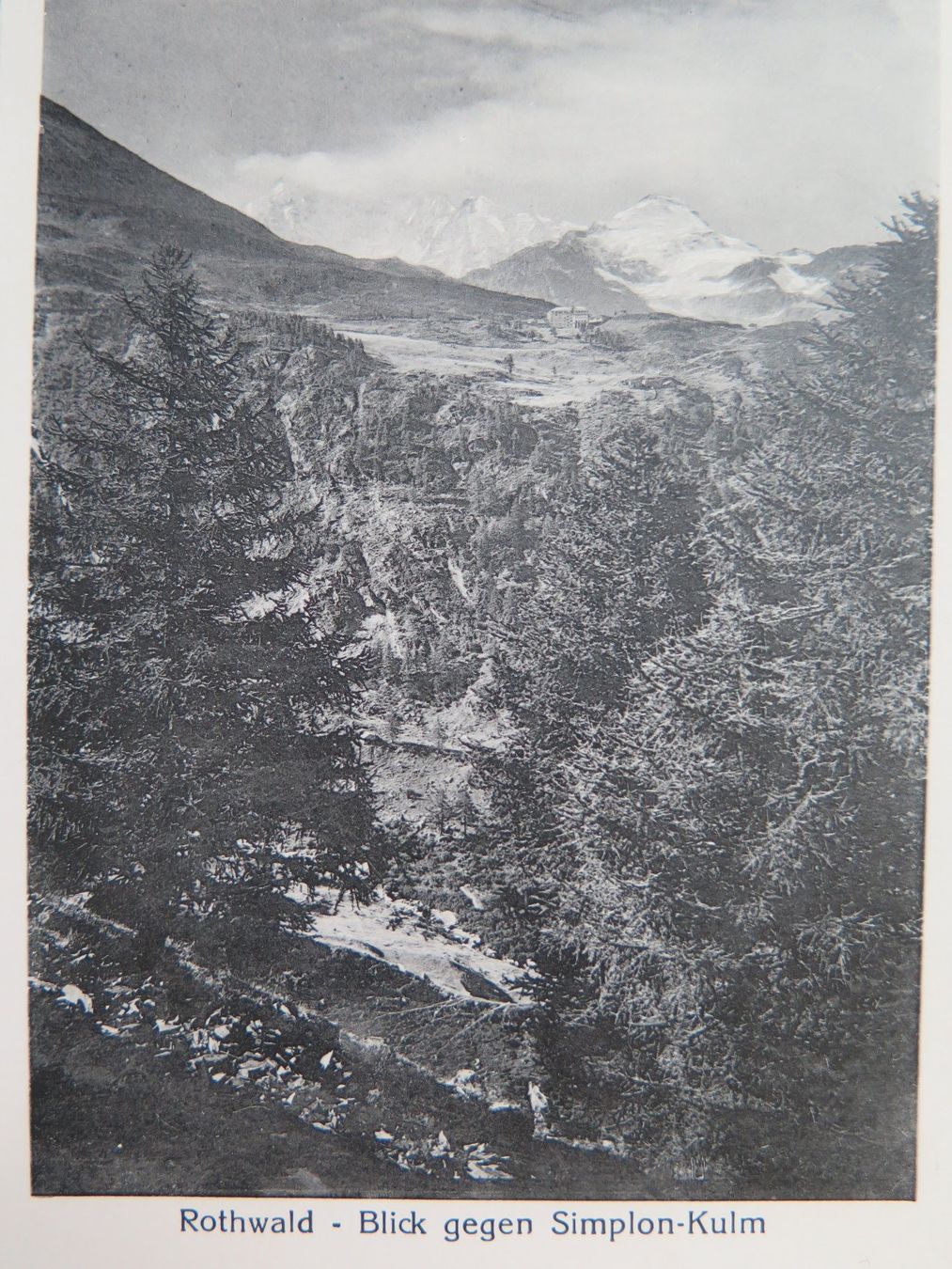 Cartoline postali: SIMPLON - ROTHWALD - BLICK GEGEN SIMPLON-KULM – Usato da Wittenbach venduto da lipasal 1