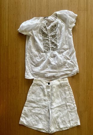 Massimo Dutti : top léger et short en lin 