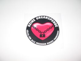 Aufkleber "Keine Organspende"