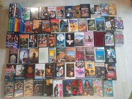Lot de 60+ cassettes VHS films et documentaires divers
