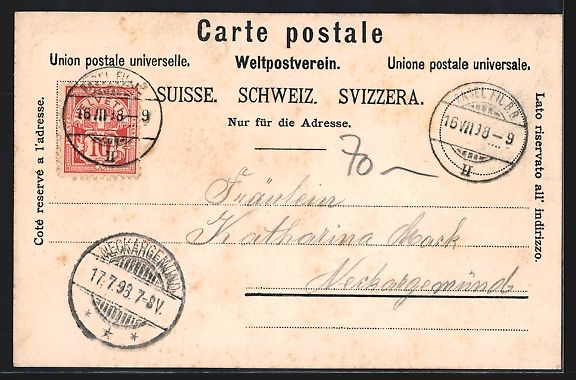 Cartoline postali: Litho Basel, Münster, Das Spatenthor, M – Usato da Berlin venduto da bartko-reher 1