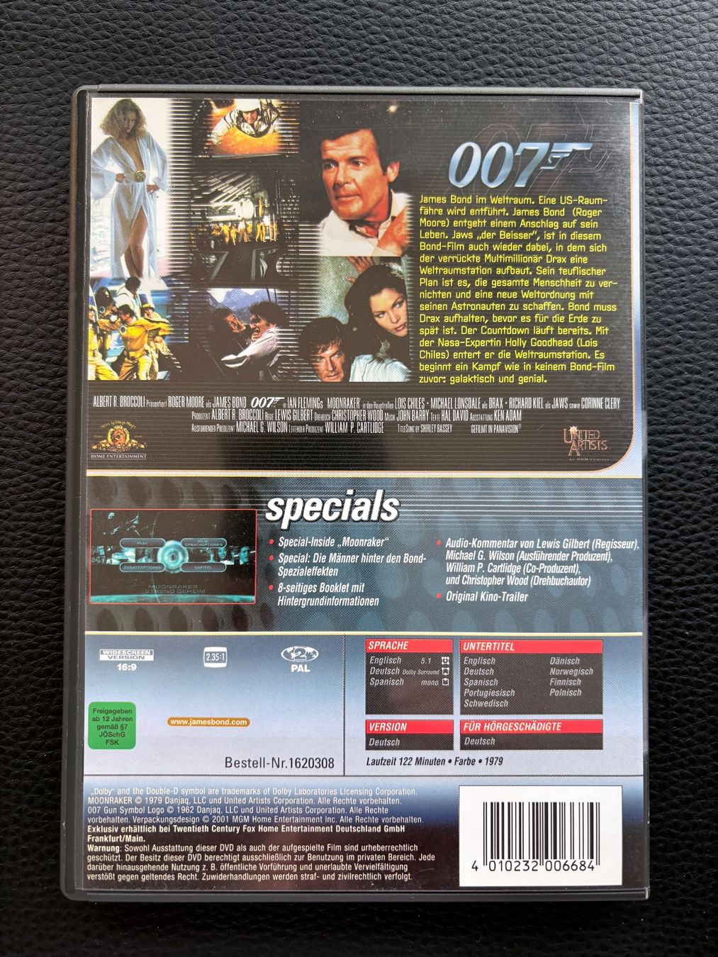 Tutti i DVDs: DVD: 007 James Bond -- Moonraker – Usato da Ennetbürgen venduto da Leibniz 1