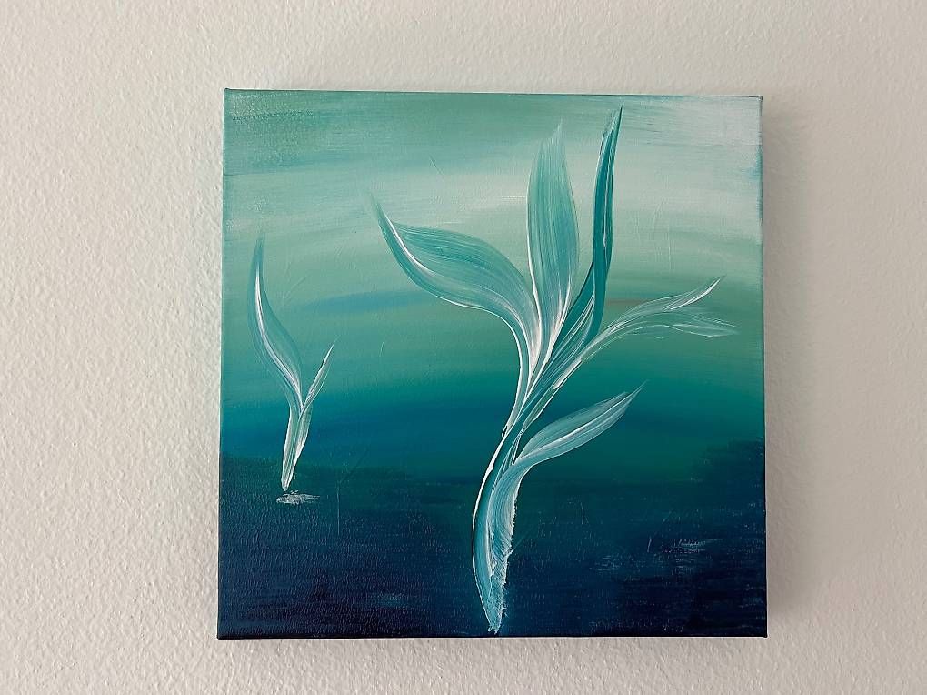 Dipinti: 40x40cm Bild grünblau "Stillness" – Nuovo e nell'imballaggio originale da Urdorf venduto da manuela4 2