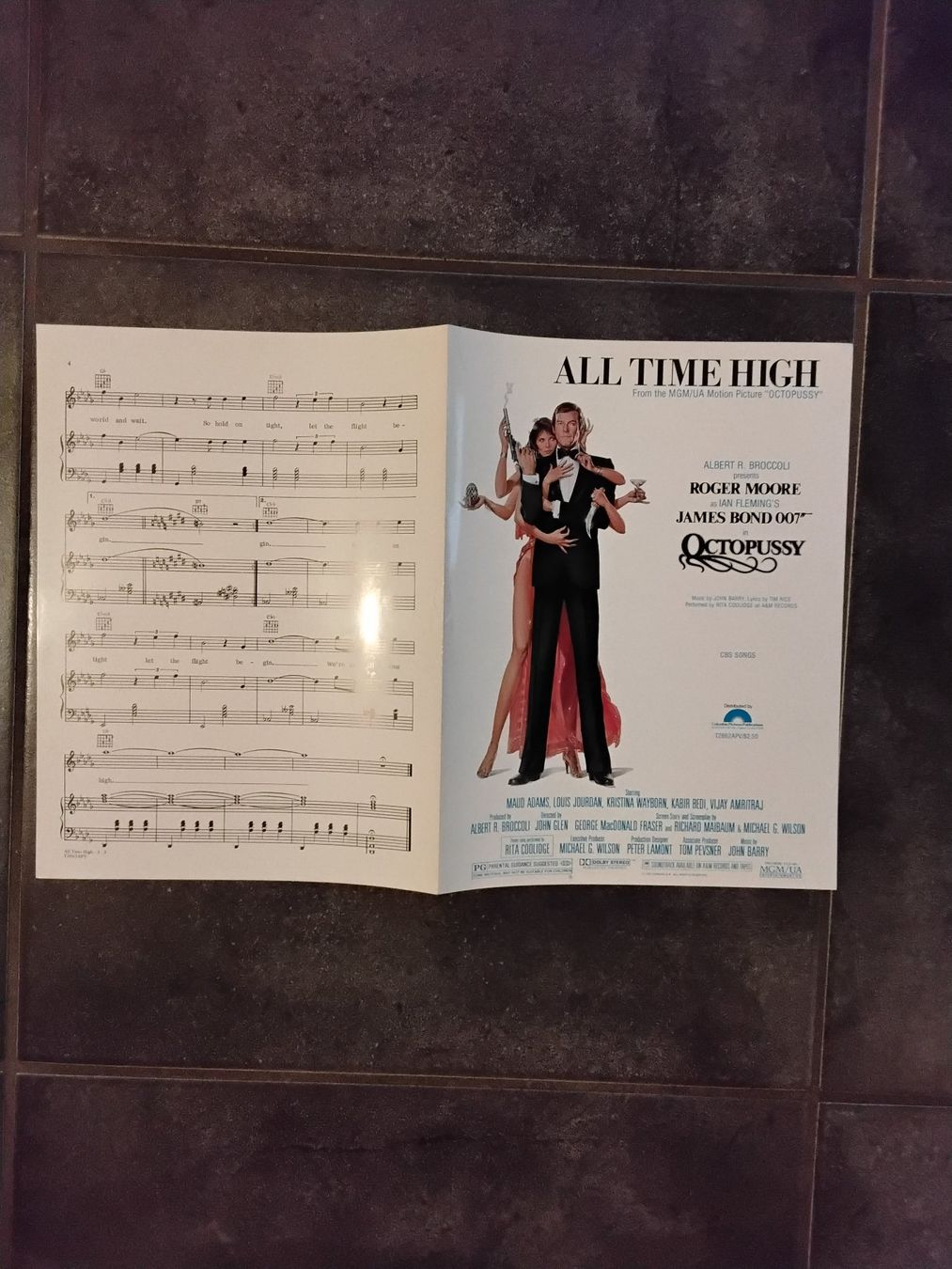 Poster & Bilder: James Bond, Octopussy, Notenblatt, All Time High – Gebraucht aus Salmsach von aacs65 3