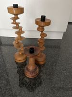 3 bougeoirs en bois fait à la main