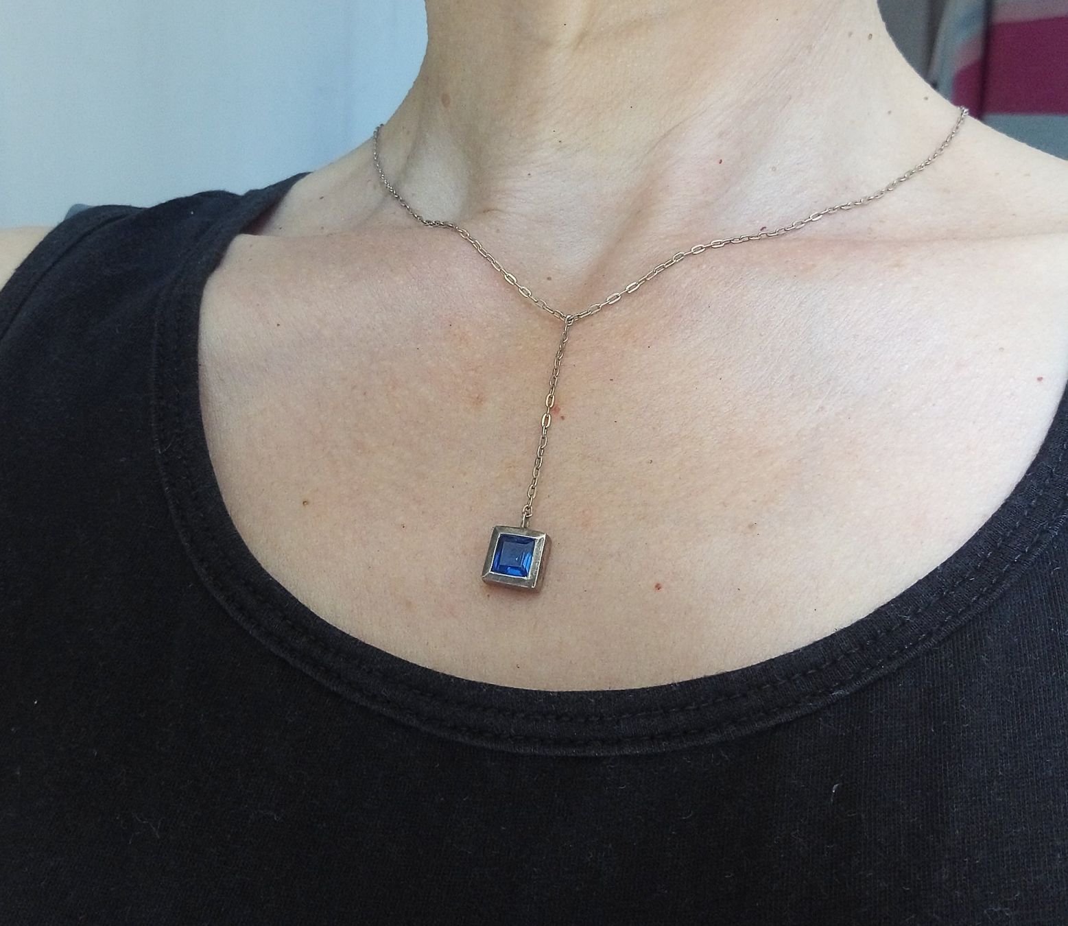 Catenine: Halskette mit blauem Stein – Usato da Zürich venduto da philoumena 1