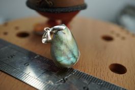 Labradorit    925 Silber öse 20x15mmm   Anhänger  "TOPSTONE"