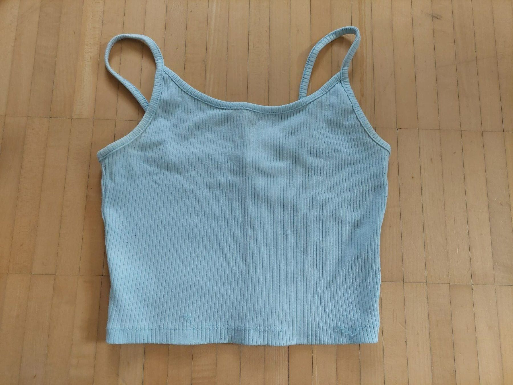 Top: Sommertop, Rippstruktur, hellblau – Usato da Neftenbach venduto da lor_7thq