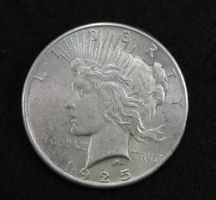 Silber Dollar USA 1925 Peace Dollar Münze, guter Zustand