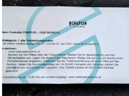 Freikarte CHAPLIN - DAS MUSICAL Kategorie 1