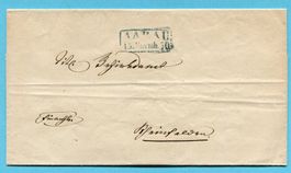 Umschlag von Aarau nach Rheinfelden 1850