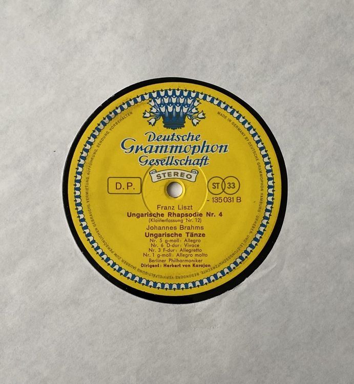 Schallplatten: Liszt, Johannes Brahms, Herbert von Karajan... – Gebraucht aus Flums von Empe1 3