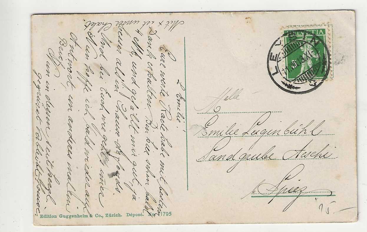 Ansichtskarten: Leysin, 1913 – Gebraucht aus Spiez von Niesen20 1