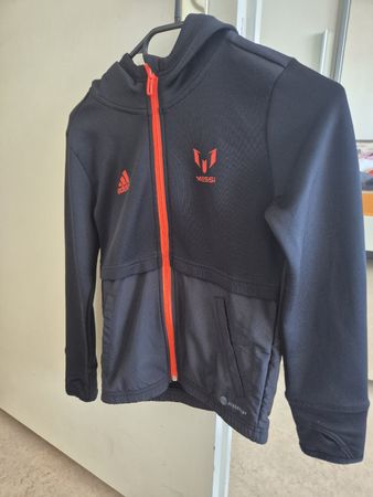 Adidas Messi Kapuzenjacke schwarz Grösse 128 xs neu kinder