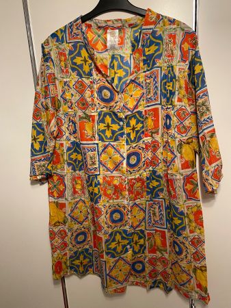 Damen Kleid FREE SIZE (S-L) 100% Baumwolle
