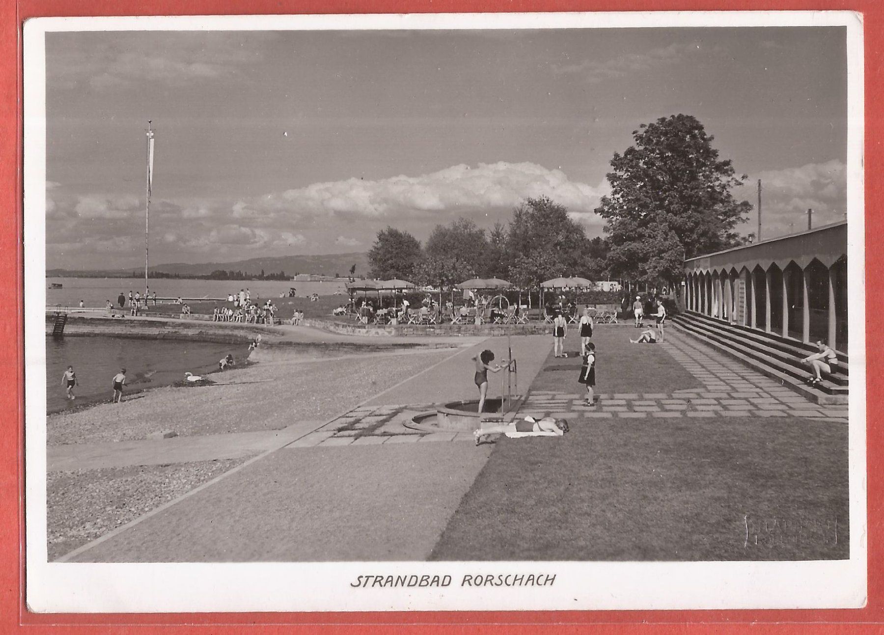 Ansichtskarten: Rorschach Strandbad - ca. 1950 – Gebraucht aus Fislisbach von Porano