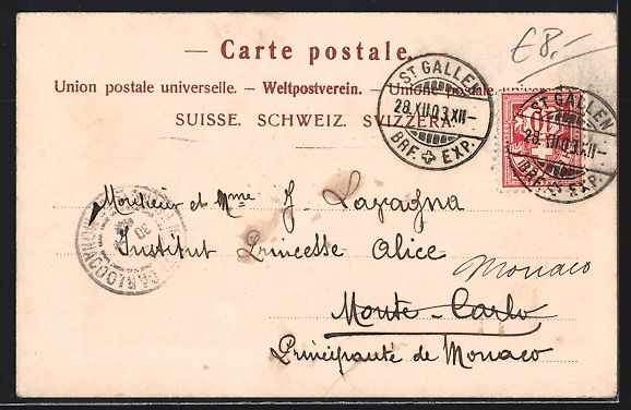Cartoline postali: St. Gallen, Theaterplatz mit Strassenbah – Usato da Berlin venduto da bartko-reher 1
