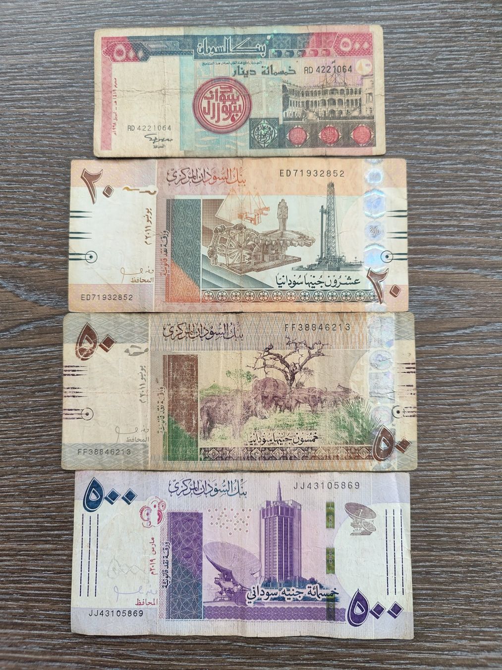 Banconote: LOT Sudan 4 Stück !!!!!!! – Usato da Flaach venduto da Lonzo99