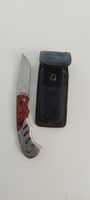 Taschenmesser mit Etui, EIE, Holzgriff, gebraucht