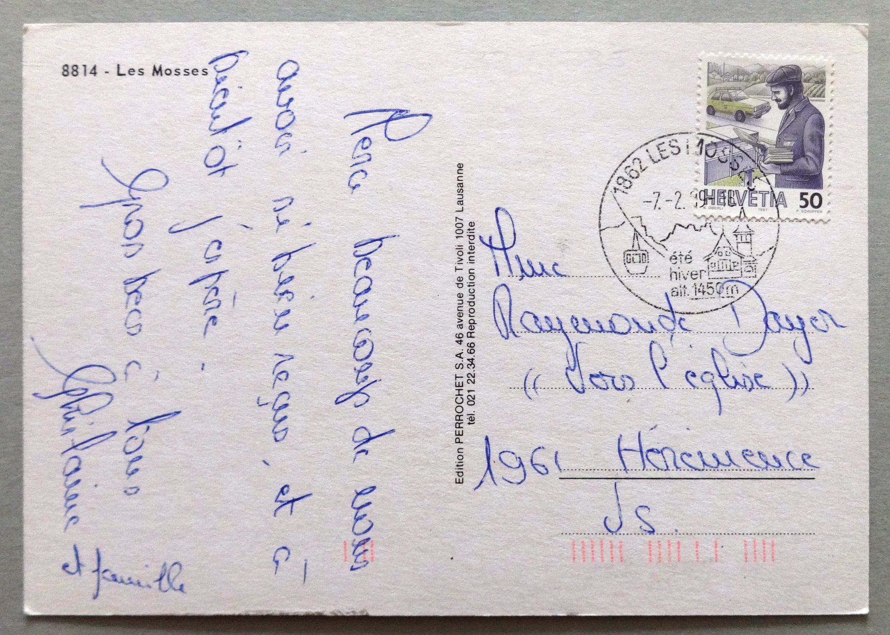 Cartes postales: Les Mosses – D'occasion à Fétigny par Billy2miny 1