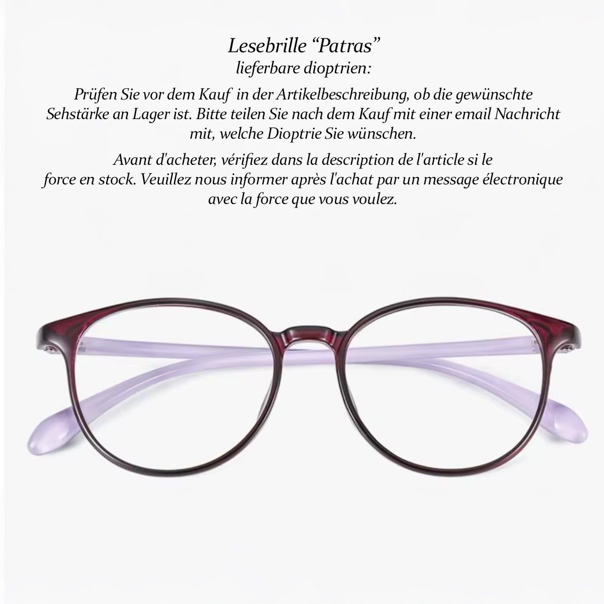 Occhiali & Lenti: Lesebrille Patras +1.5 +2.0 +2.5 – Nuovo e nell'imballaggio originale da Pfäffikon SZ venduto da ANNAPURNA8091