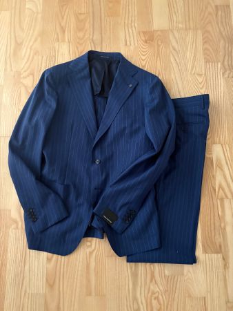 Tagliatore Herren Anzug Nadelstreifen Super 130’s Schurwolle