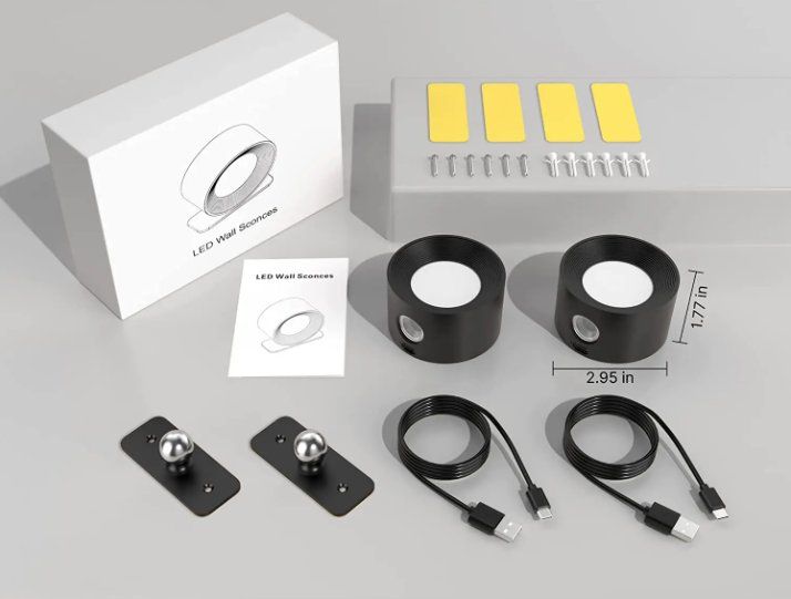 Lampade: 2 Stück Touch-Control LED Wandleuchte Innen – Nuovo e nell'imballaggio originale da Châtelaine venduto da topshop.switzerland 7