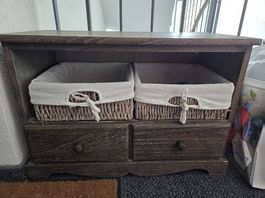 Rustikale Flurbank / Sitzbank aus Holz 