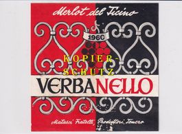 Etikette - Merlot del Ticino "Verbanello" 1960 /bd
