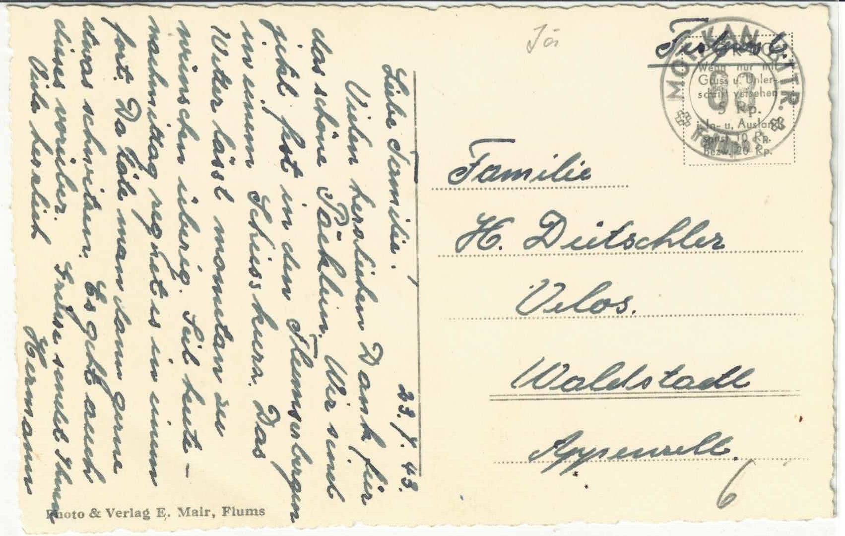 Cartoline postali: Molseralp – Usato da Ettingen venduto da Kartenplanet 1