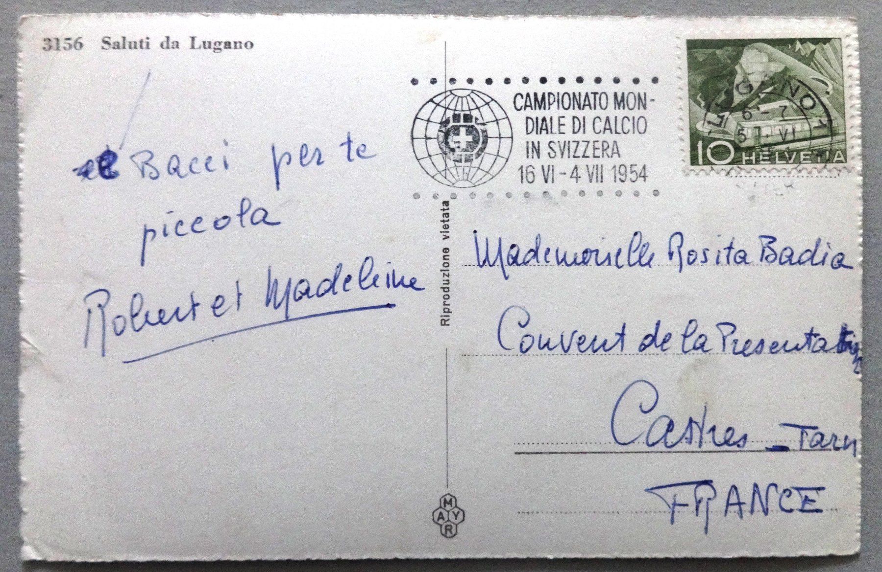 Cartes postales: Saluti da Lugano – D'occasion à Fétigny par Billy2miny 1