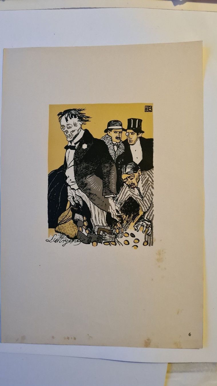 Grafiken & Lithographien: Edmond Bille Farblithografie "un dance – Gebraucht aus Emmenbrücke von Kunstankaufverkauf9