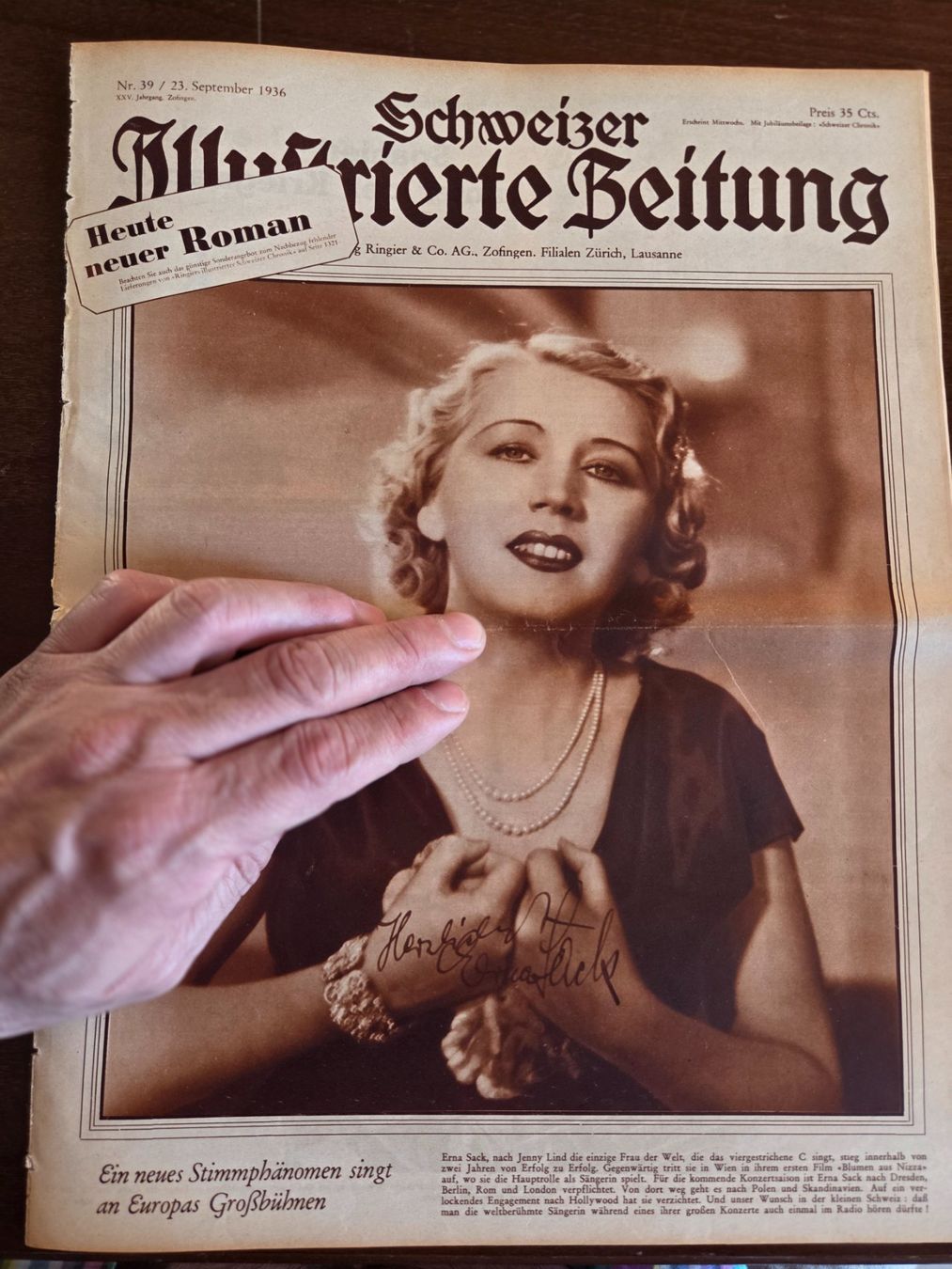 Riviste & Magazine: Schweizer Illustrierte Zeitung Nr. 39, 1936 – Usato da Aldesago venduto da lusuardi