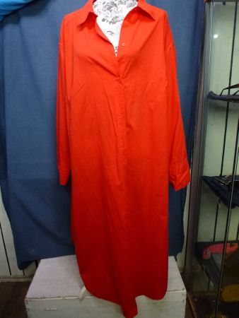 BLUSENKLEID H&M LANGE FORM GESCHLITZT LANGARM DÜNN COTTON