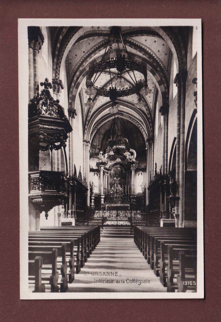 Cartoline postali: ST. URSANNE - Intérieur de la Collégiale – Usato da Pully venduto da nicecards