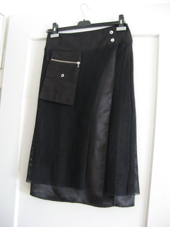 Jupe schwarz, Wickeljupe Gr. 36, Made in Italy