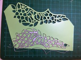 Blumen-- Vorlage, Stanzenform, Schablone scraping
