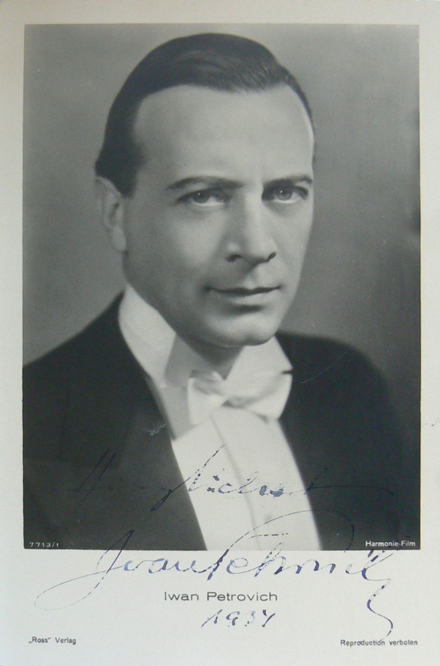 Autografi: Ivan Petrovich (1896-1962) Schauspieler - Autogramm – Usato da Dietikon venduto da cyranos1