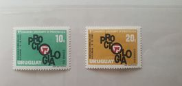 Briefmarken Uruguay 1963 Proktologie Kongress 2 Stück