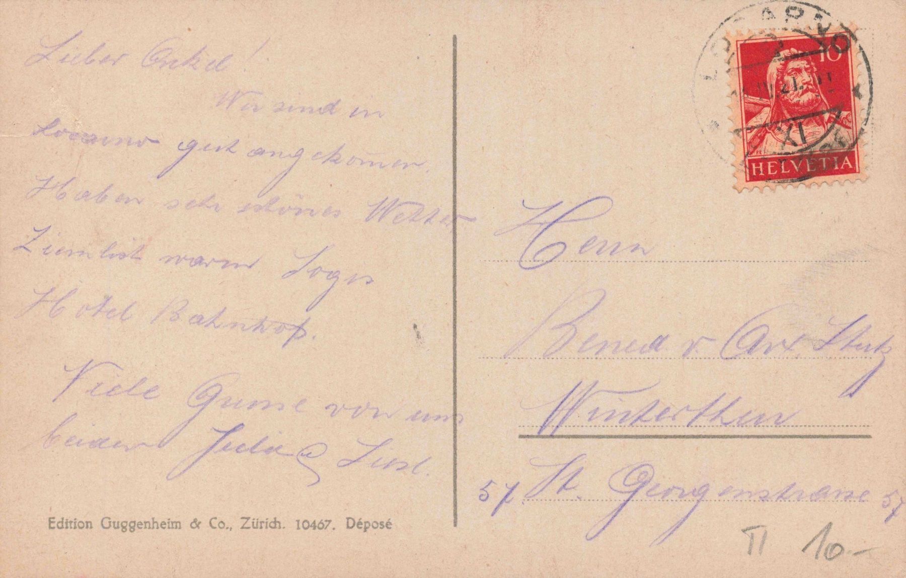 Cartoline postali: Locarno T – Usato da Biasca venduto da Blenio71 1