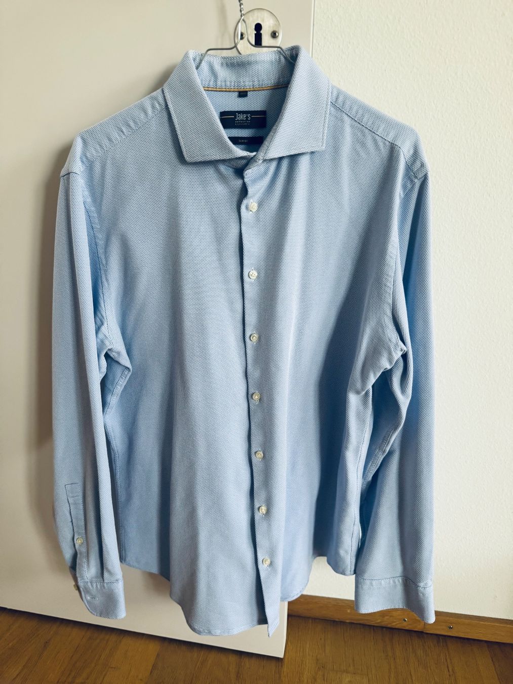 Camicie: Hemd, hellblau, Slim Fit, Gr. 41/42 – Usato da Meilen venduto da jul_p5gr