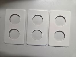 Doppel Steckdose Abdeckung Standard Top Zustand! 2x d42