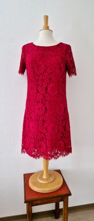 KLEID DRESS TWIN SET WEINROT 36 S , TOP ZU JACKE BALLERINAS