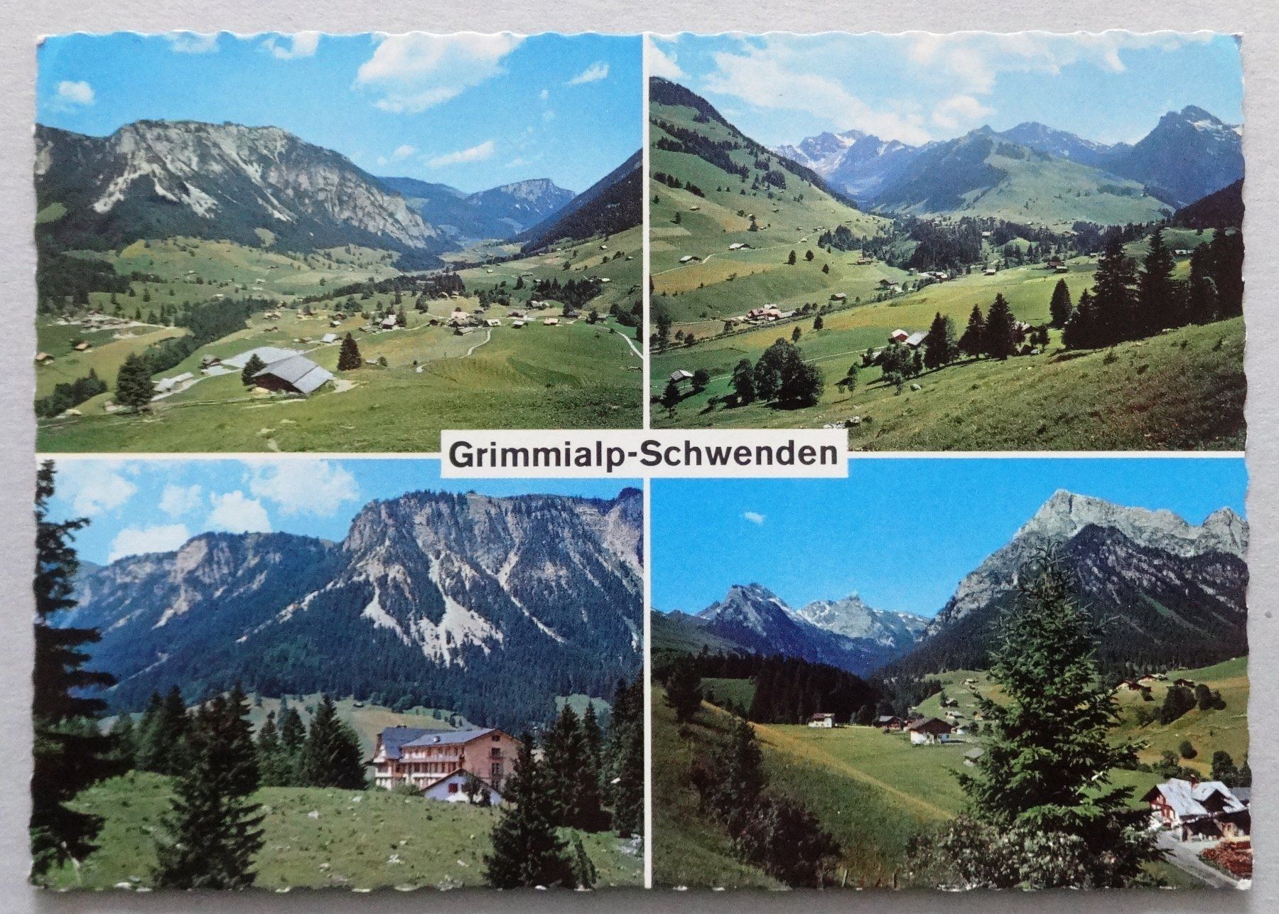 Cartoline postali: Grimmialp-Schwenden 1250 m ü.M. – Usato da Fétigny venduto da Billy2miny