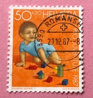 Nr.J 304 Kriechendes Kind Pro Juventute GESTEMPELT 1987    