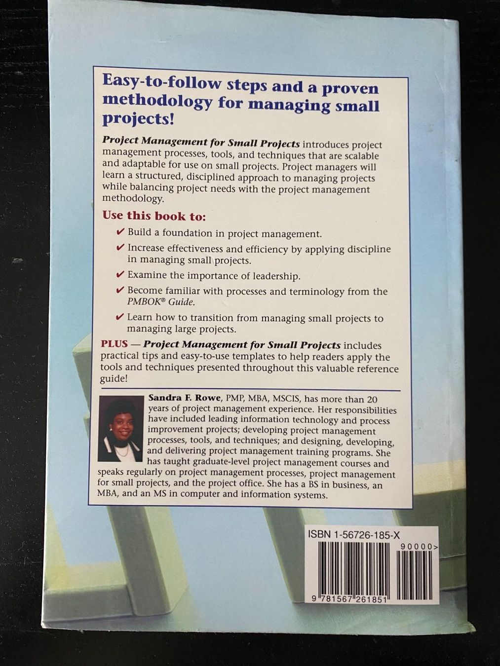 Libri: Project Management for Small Projects / Rowe – Usato da Hombrechtikon venduto da Uptowns 1