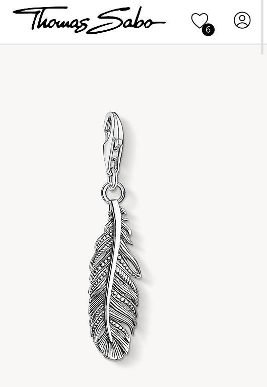 Ciondoli: Feder-Charm Thomas Sabo – Nuovo e nell'imballaggio originale da Burgdorf venduto da sik_mz9x 2
