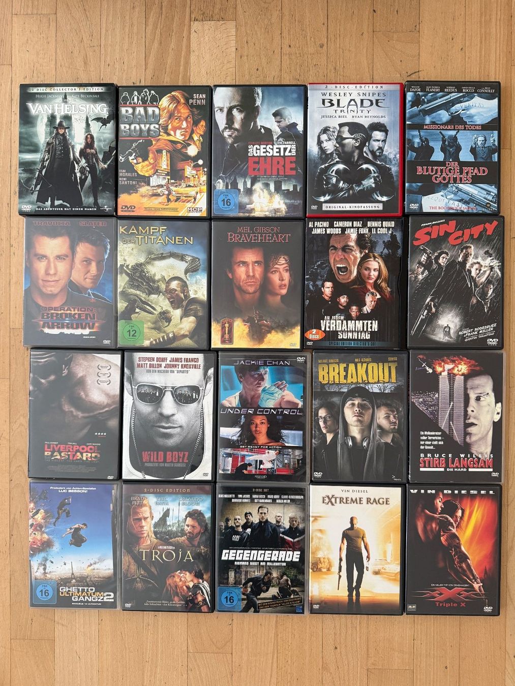 Tutti i DVDs: DVD Sammlung Action, 20 DVDs international, deutsche Sprache – Usato da Wetzikon ZH venduto da DJ-Pipo-Music