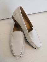 🤩SIOUX LEDER SLIPPER-SCHUHE WEISS NEU ORIGINALPREIS 139.-