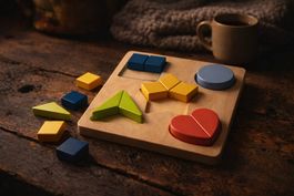 Jeu éducatif Formes "Educate" en bois (NEUF)